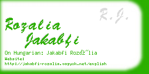 rozalia jakabfi business card